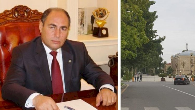    İcra başçısı öz rahatlığı üçün əsas prospektə şlaqbaum qoydurub - Fotolar   