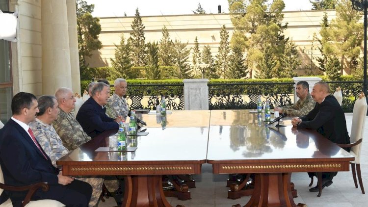    İlham Əliyev Hulusi Akarı qəbul etdi - Fotolar   