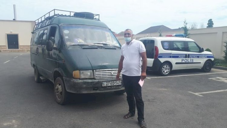    Xaçmazda karantin qaydalarını pozan sürücü məsuliyyətə cəlb olundu - Fotolar   