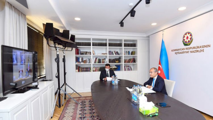    Mikayıl Cabbarov İranın İqtisadi İşlər və Maliyyə naziri ilə görüş keçirdi - Foto   