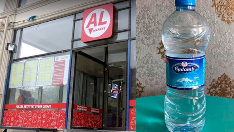    Marketdən “Badamlı” aldı, içindən dezinfeksiya məhlulu çıxdı - Fotolar   