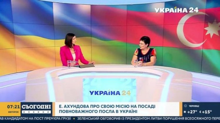    Ukrayna telekanalı Azərbaycan səfirinin müsahibəsini yayımladı - Video   