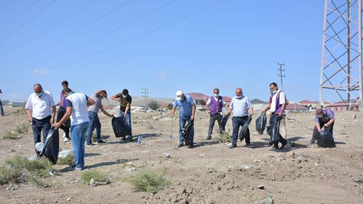    Abşeronda könüllülər və İctimai Şura üzvləri aksiya keçirdi - Fotolar   