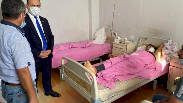    Deputat ermənilərin Cocuq Mərcanlıda yaraladığı gəncə baş çəkdi   - Foto