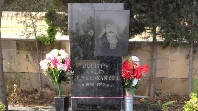    Aybəniz Haşımova şəhid ərinin məzarını ziyarət etdi   - “Gözün aydın!“