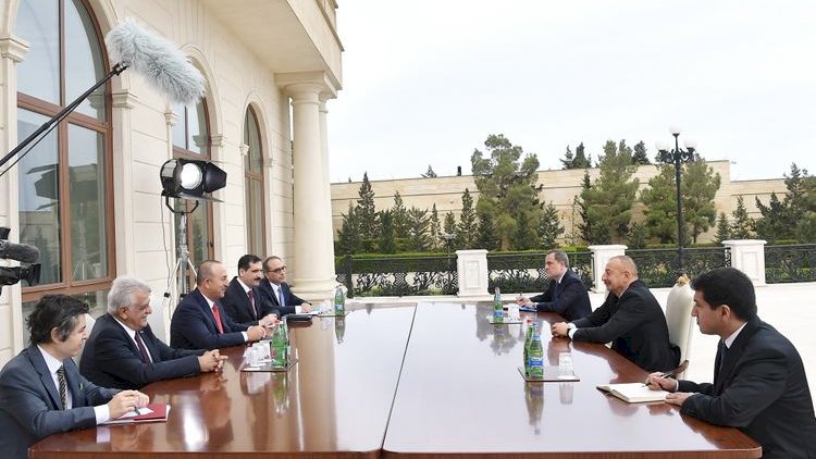    Prezident İlham Əliyev Mövlud Çavuşoğlunu qəbul edib -   Fotolar