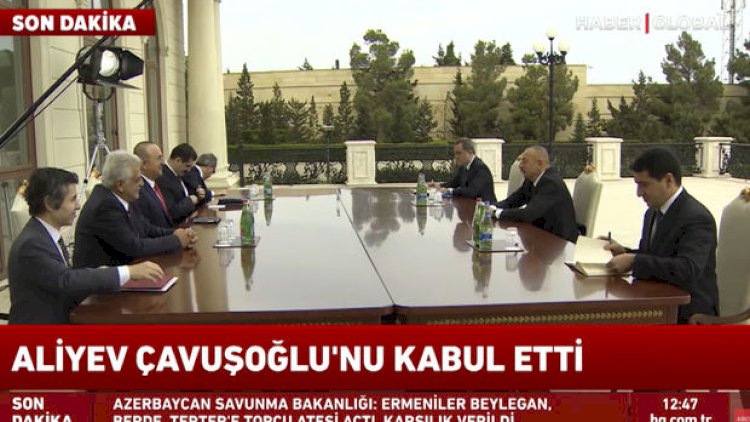    İlham Əliyev və Mövlud Çavuşoğlunun görüşü “Haber Global”da - VİDEO   