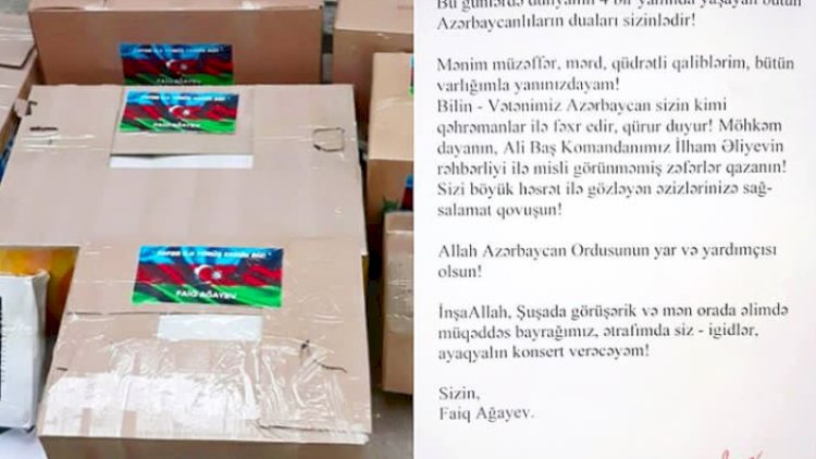    Faiq Ağayev əsgərlər üçün sovqat göndərib   
