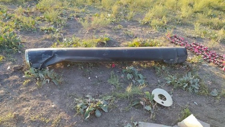    Düşmənin Mingəçevirə atdığı ballistik raketin qalıqları -   Fotolar