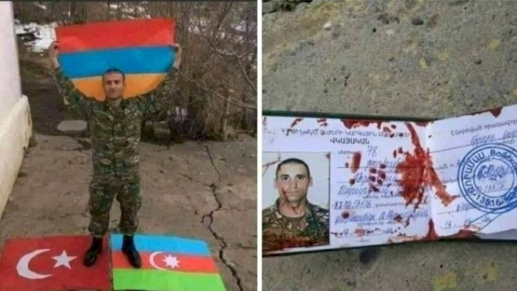    Bayraqlarımızı tapdalayan erməni komandir məhv edilib -   Fotolar