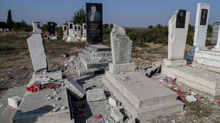    Bu dəfə Ağdam qəbiristanlığı artilleriya atəşinə tutulub -   Fotolar