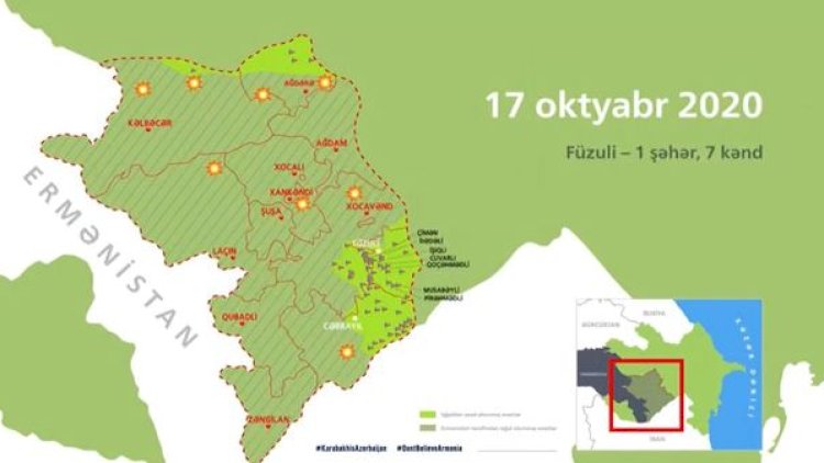    Azərbaycanın işğaldan azad etdiyi ərazilərin interaktiv xəritəsi - Video   