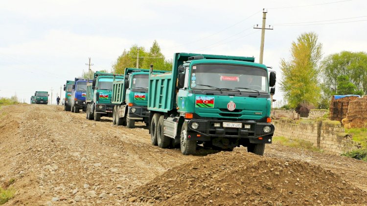    Qarabağa aparan yollar təmir olunur -   Fotolar