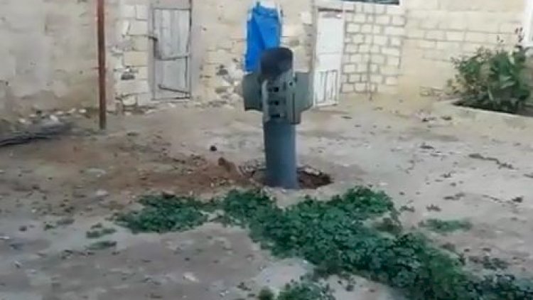    Ermənistanın atdığı raket yaşayış evinin həyətinə düşüb -   Video