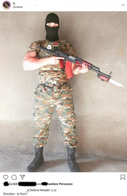Ekstremist qruplaşmanın rəhbəri Dağlıq ​​​​​​​Qarabağa vuruşmağa yola düşüb - Foto 