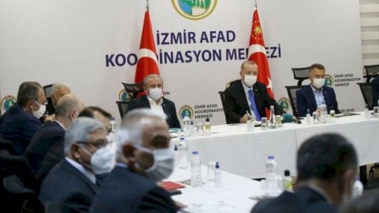    Ərdoğan zəlzələnin baş verdiyi İzmirdə iclas keçirdi   