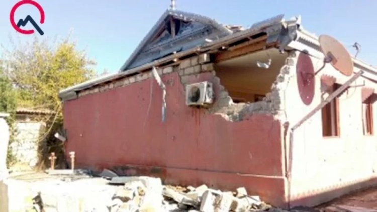    Ermənilər bu evə 10 mərmi atıb    - Fotolar