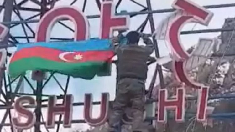    Şuşaya Azərbaycan bayrağının sancılma anı -   Video