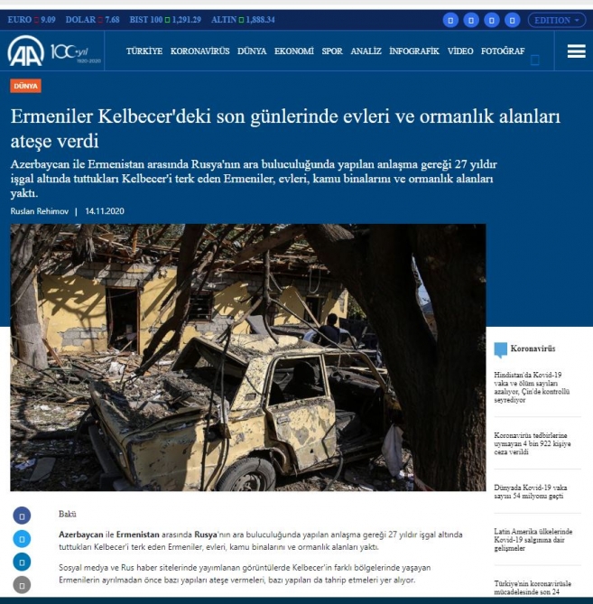 Erməni vandalizmi xarici mediada -  Fotolar