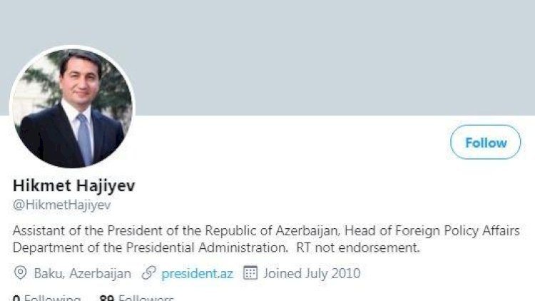    Hikmət Hacıyevin “Twitter”I bərpa edildi   