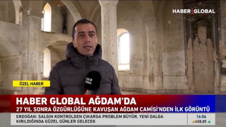   Türkiyənin “Haber Global” kanalı Ağdamda - Video   