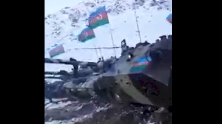    Murovda Azərbaycan bayraqları ilə bəzədilən tanklar Kəlbəcəri gözləyir - Video   