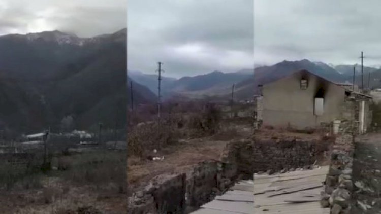    Ermənilərin viran qoyduğu Kəlbəcər şəhərinin görüntüləri   