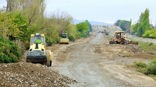Suqovuşana yeni yol  çəkilir  - Foto
