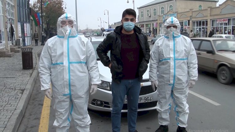    Koronavirus xəstəsi sükan arxasında tutuldu    - Foto