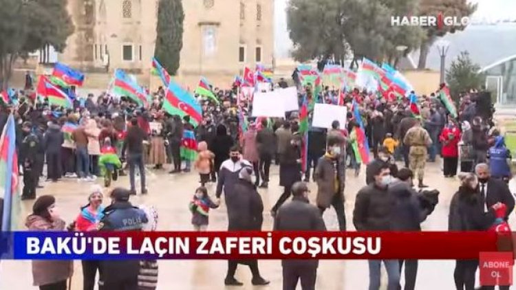    Bakının Laçın sevinci “Haber Global”da: “Xalq hər zəfər xəbərində Şəhidlər Xiyabanına axın edir” - Video   