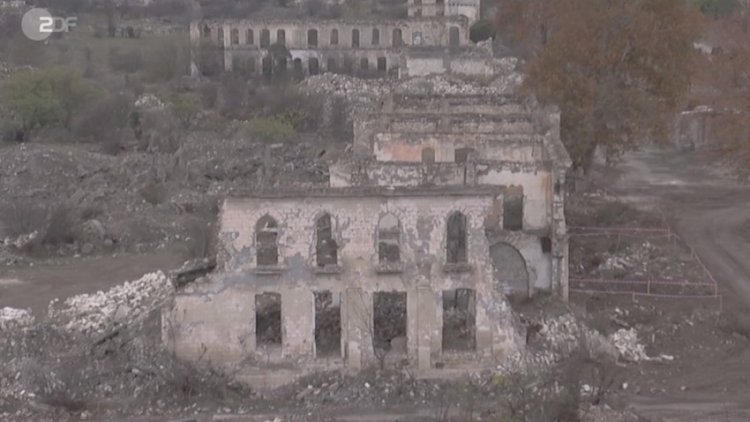    ZDF kanalında işğaldan azad olunmuş Ağdam və Füzuli rayonlarından reportaj yayımlandı - Fotolar   