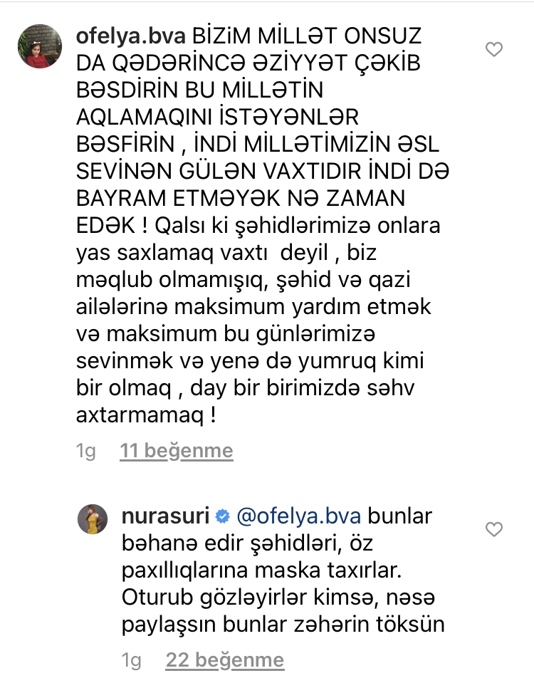 “Bunlar şəhidləri bəhanə edir“ - Nura Suri  ƏSƏBLƏŞDİ
