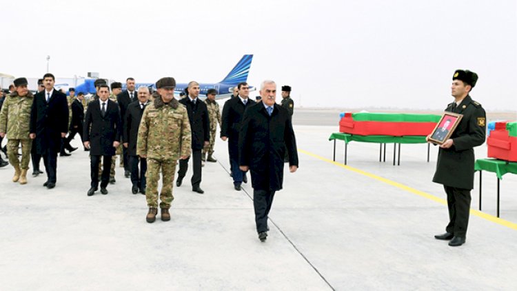    Naxçıvan şəhidlərimizi qarşıladı - Foto   