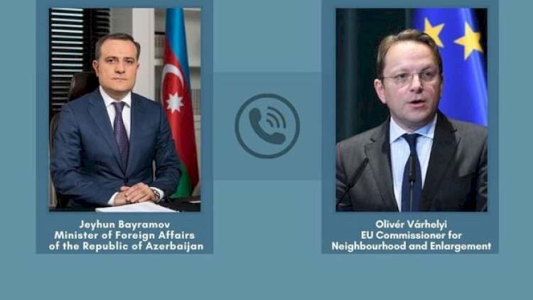    Ceyhun Bayramovla Aİ komissarı arasında telefon danışığı olub   