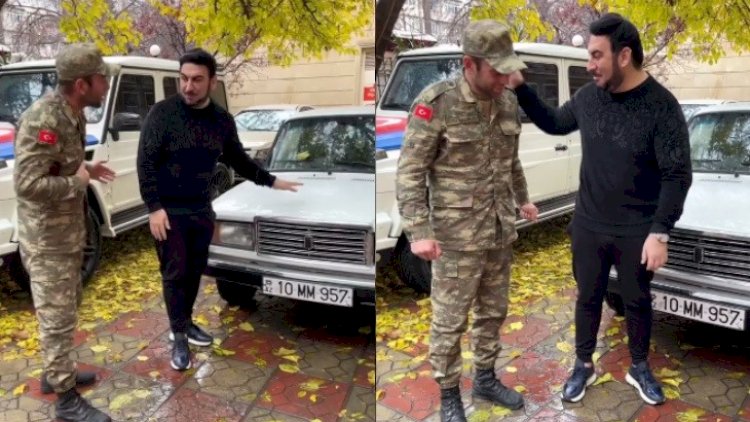    Tolik əsgərə aldığı avtomobildən danışdı:   + Video