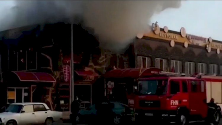    Bakıda restoran yanır -   Video