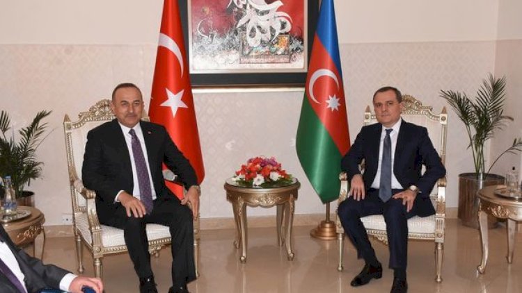    Ceyhun Bayramov Mevlüt Çavuşoğlu ilə görüşdü - Foto   