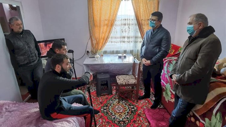    İcra başçısı və prokuror Qarabağ qazilərini ziyarət etdi   - Fotolar