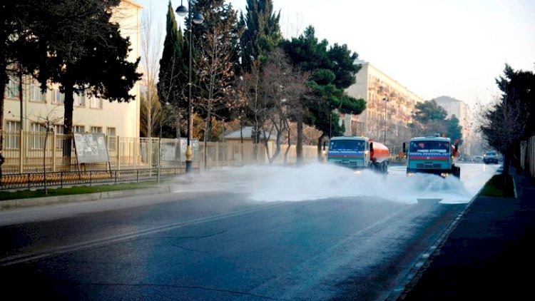    DİQQƏT! Bakıda dezinfeksiya başladı -   Fotolar