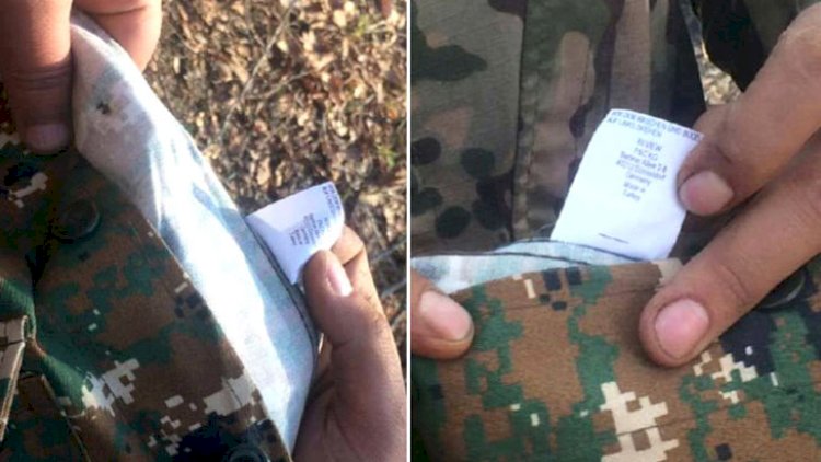    Ermənistan hərbi geyimlərinin üstündə “Made in Turkey” etiketi aşkarlanıb    