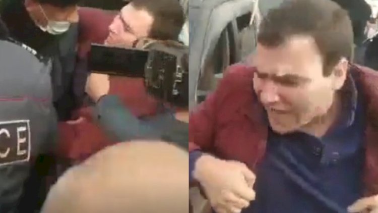    Yerevanda müxalifətçi avtomobilindən zorla çıxarılıb həbs edildi - Video   