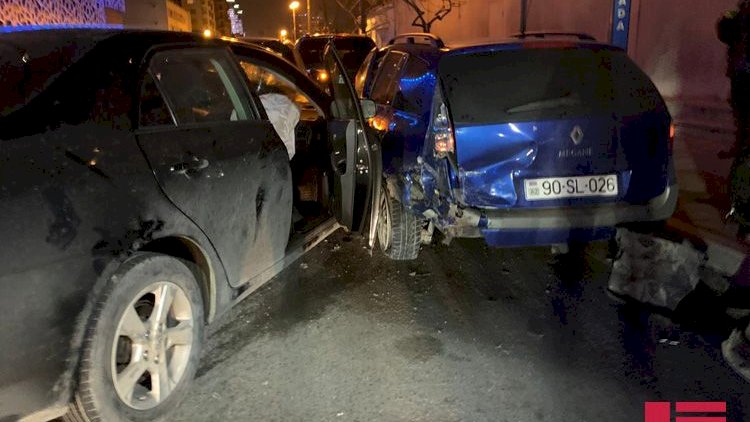    Bakıda beş avtomobil toqquşdu - Fotolar   