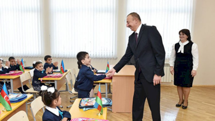    Prezident Suraxanıda 2 məktəbdə oldu   