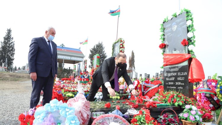    Ceyhun Məmmədov Biləsuvar, Beyləqan və Sabirabadda şəhidlərin məzarını ziyarət etdi   - Fotolar