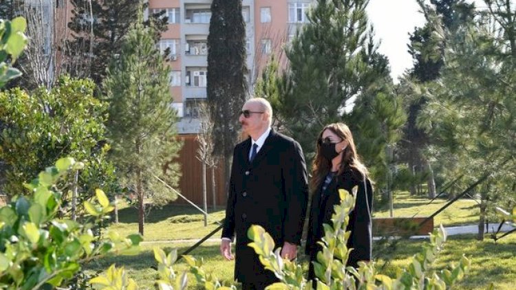    Prezident və xanımı Yasamalda parkın açılışında - Fotolar   