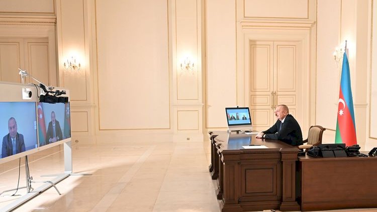    İlham Əliyev Mark Şnayeri videoformatda qəbul etdi   