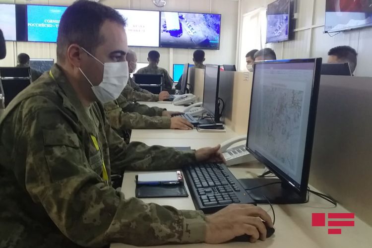 Jurnalistlər Türkiyə-Rusiya Birgə Monitorinq Mərkəzinin fəaliyyəti ilə tanış olub - Fotolar  