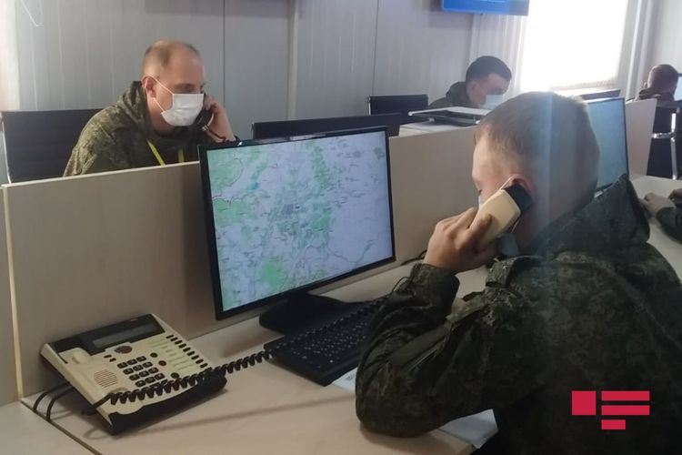 Jurnalistlər Türkiyə-Rusiya Birgə Monitorinq Mərkəzinin fəaliyyəti ilə tanış olub - Fotolar  