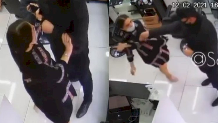    Polislə gənc qadının bu görüntüləri gündəm oldu   - Video