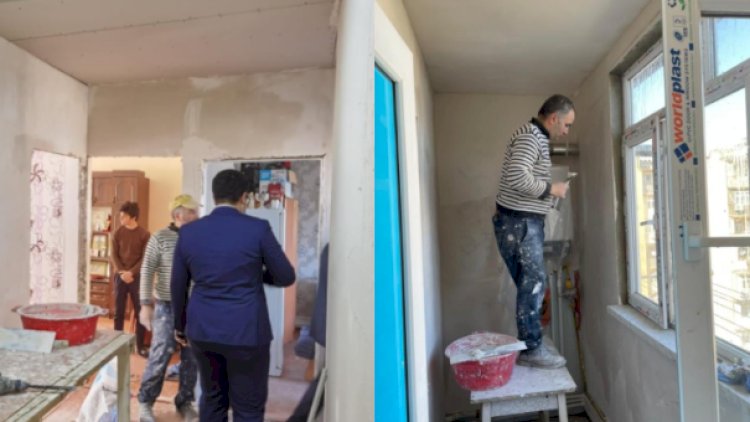    Suraxanıda şəhid ailəsinin yaşadığı mənzil təmir olunur   - Fotolar